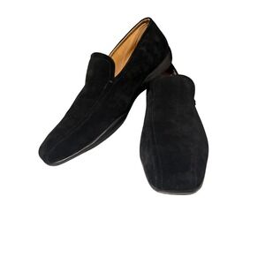Giraldi Black Suede Loafer Driving Moccasin Mens Dress slip on Shoes Size 10.5